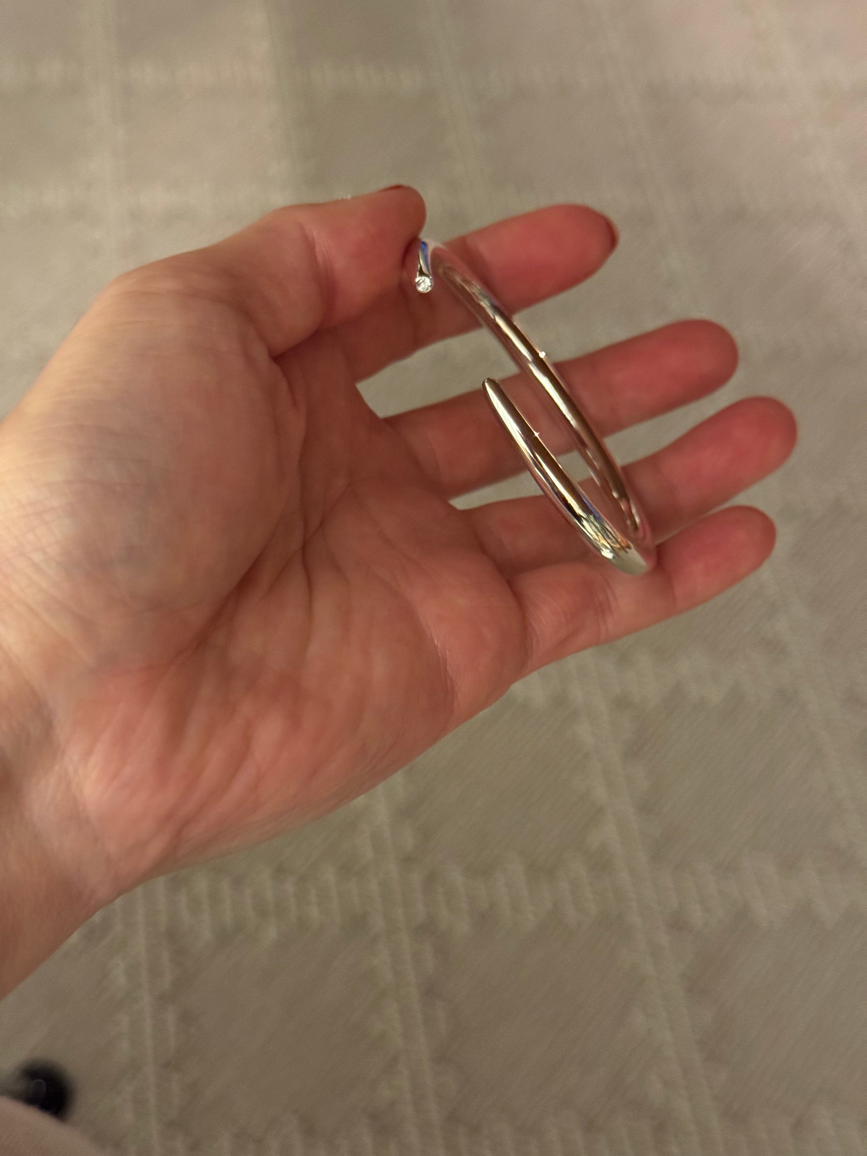 极简蛇尾银手镯