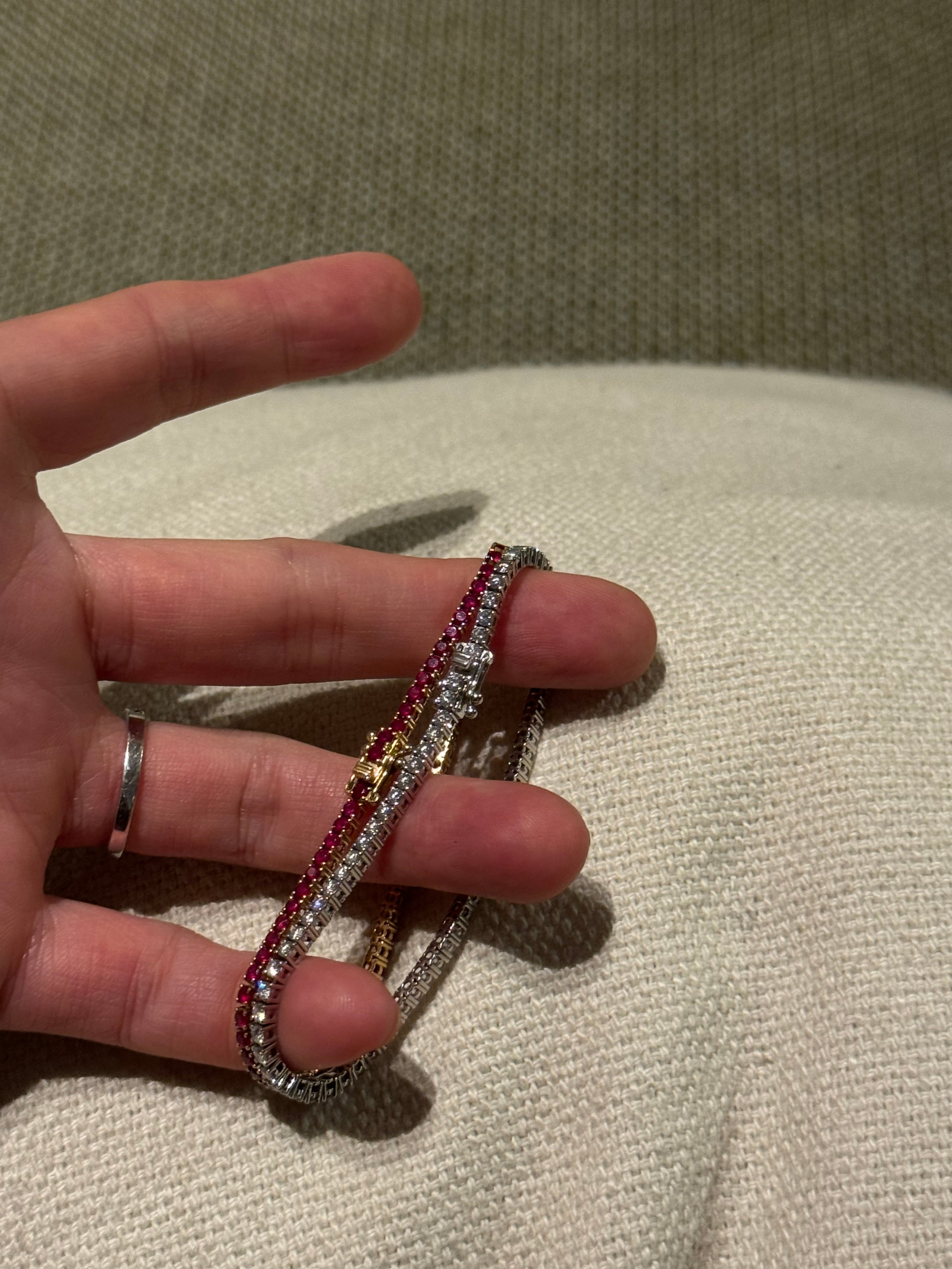 18K金简约钻石手链
